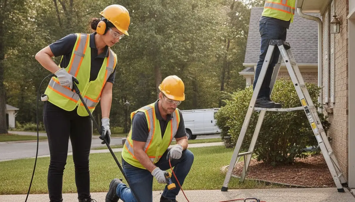 Leak detection plumber inspecting home pipes in Highland Park, IL