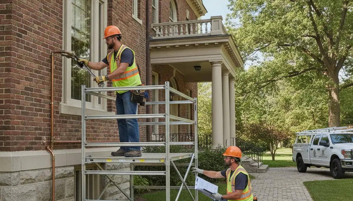 Plumbing repair service truck in Highland Park, IL for emergency pipe and leak repairs