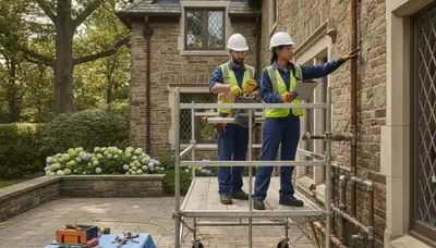 Plumbing repair service truck in Highland Park, IL for fast leak and pipe repairs