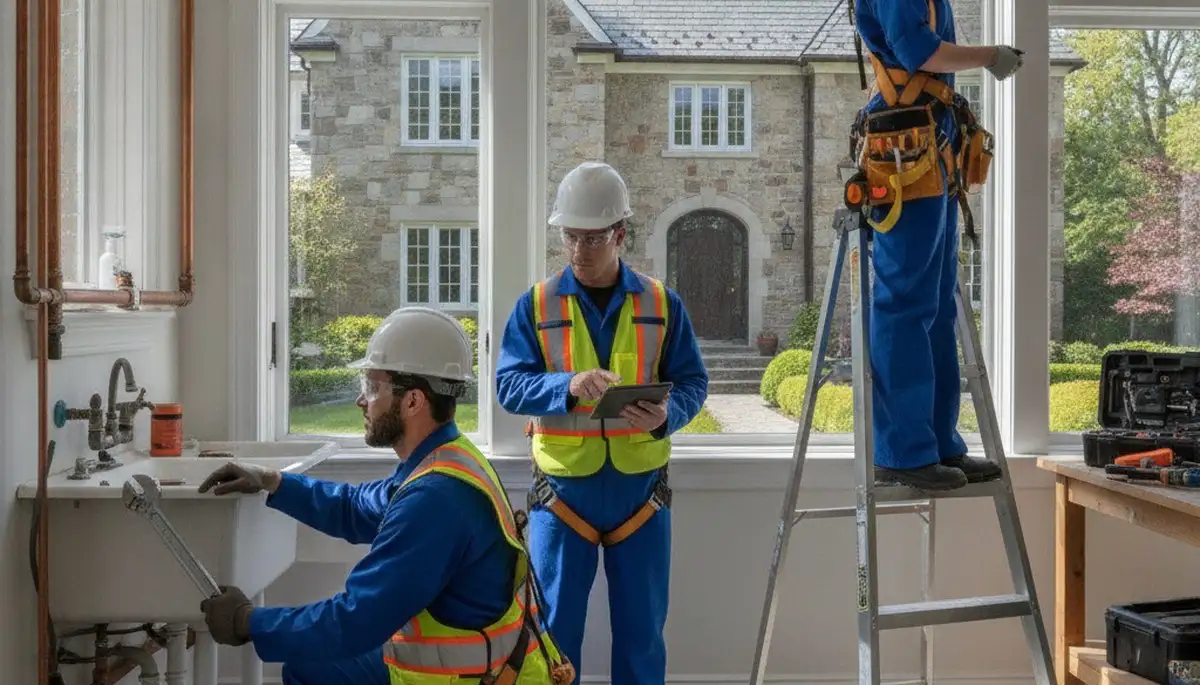 Plumber repairing a pipe in Highland Park, IL for emergency plumbing service