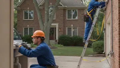 Highland Park, IL plumber repairing a pipe for a local plumbing service call