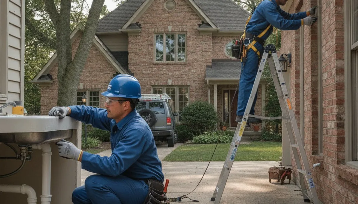 Plumber repairing a leak in Highland Park, IL for fast residential plumbing service