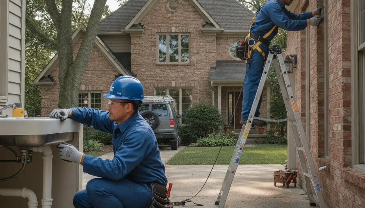 Plumber repairing a leak in Highland Park, IL for fast residential plumbing service