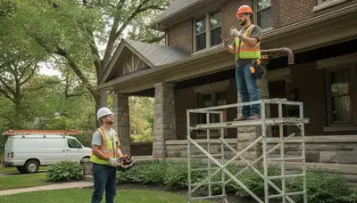 Plumber repairing a sink in Highland Park, IL for local plumbing service