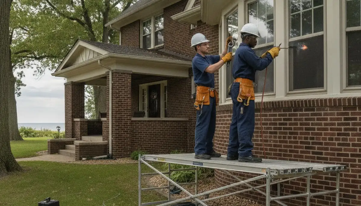 Plumber repairing a pipe in Highland Park, IL for residential plumbing service