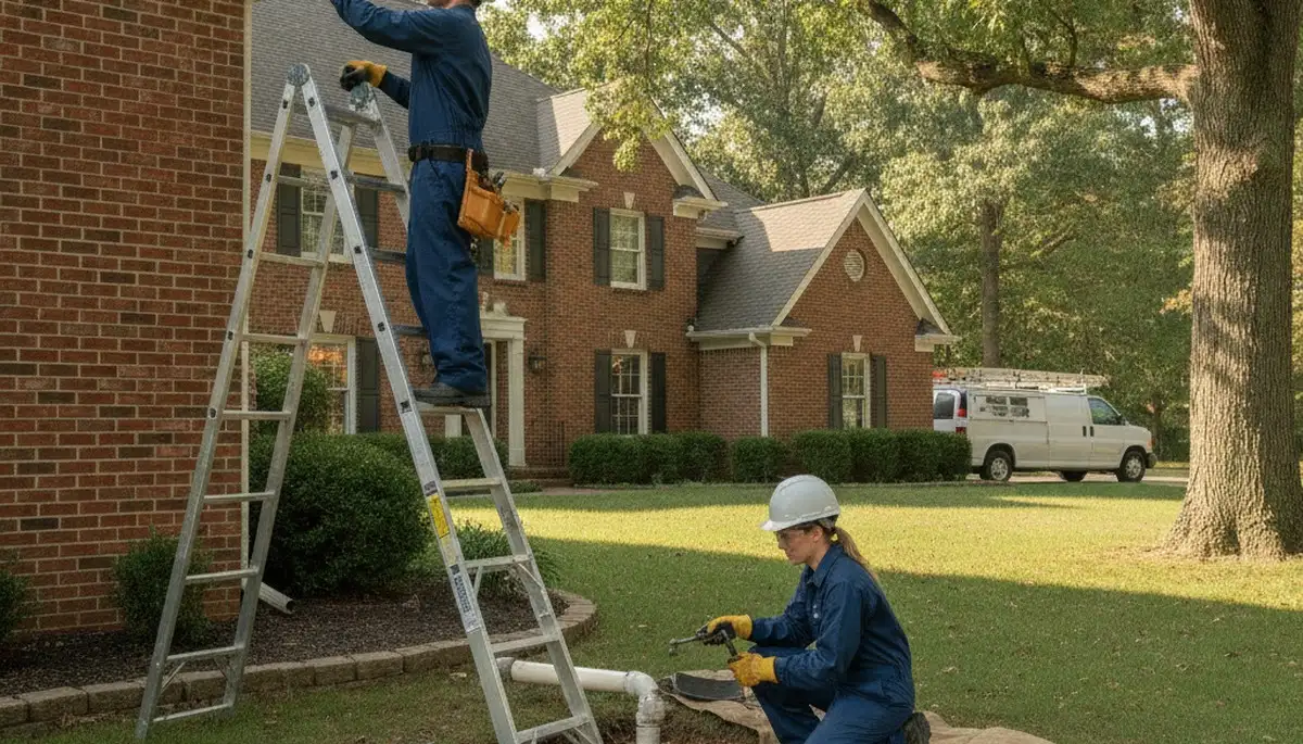 Plumber repairing pipes in Highland Park, IL for residential plumbing service
