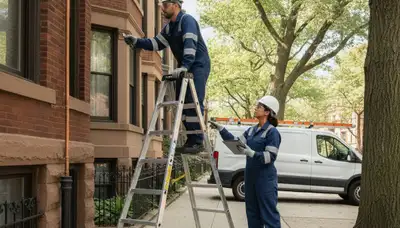Plumber repairing a pipe in Highland Park, IL for residential plumbing service