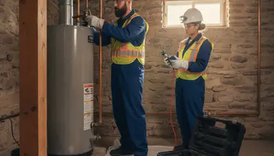 Plumber repairing a pipe in Highland Park, IL for highlandparkplumbers-new.com plumbing service area page