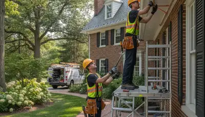 Plumber repairing a pipe in Highland Park, IL for fast plumbing repair services