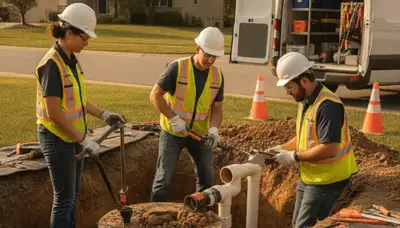 Septic repair service van in Highland Park, IL for prompt home plumbing assessments