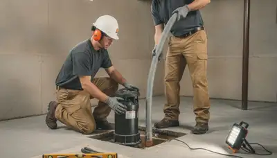 Sump pump installation service in Highland Park, IL for basement flood protection