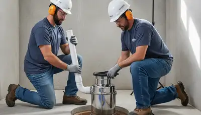 Sump pump installation in Highland Park, IL for basement flood protection
