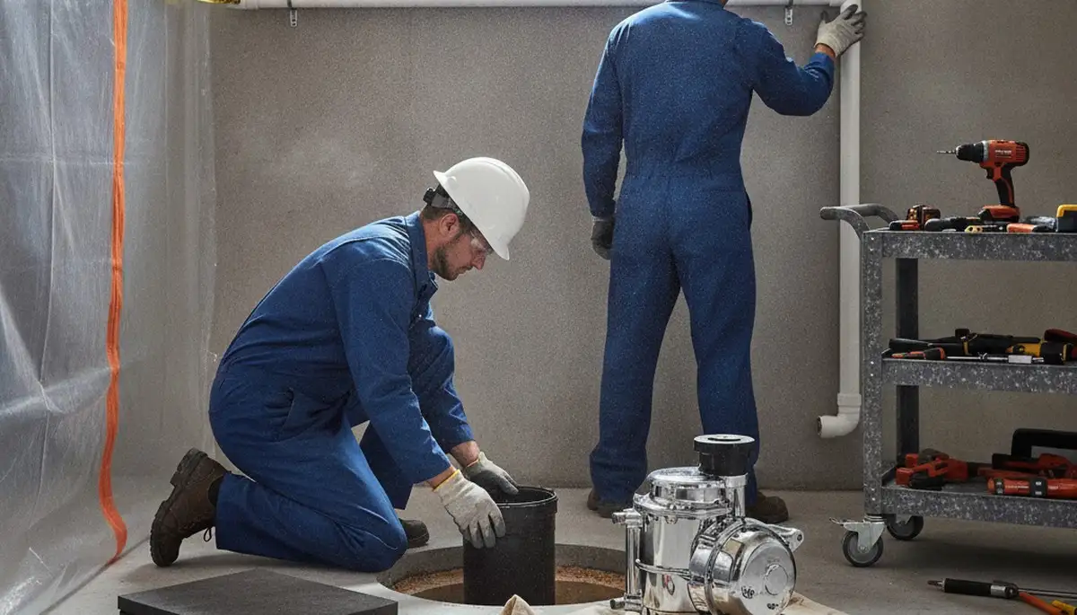 Sump pump installation in Highland Park, IL to protect basement homes from flooding